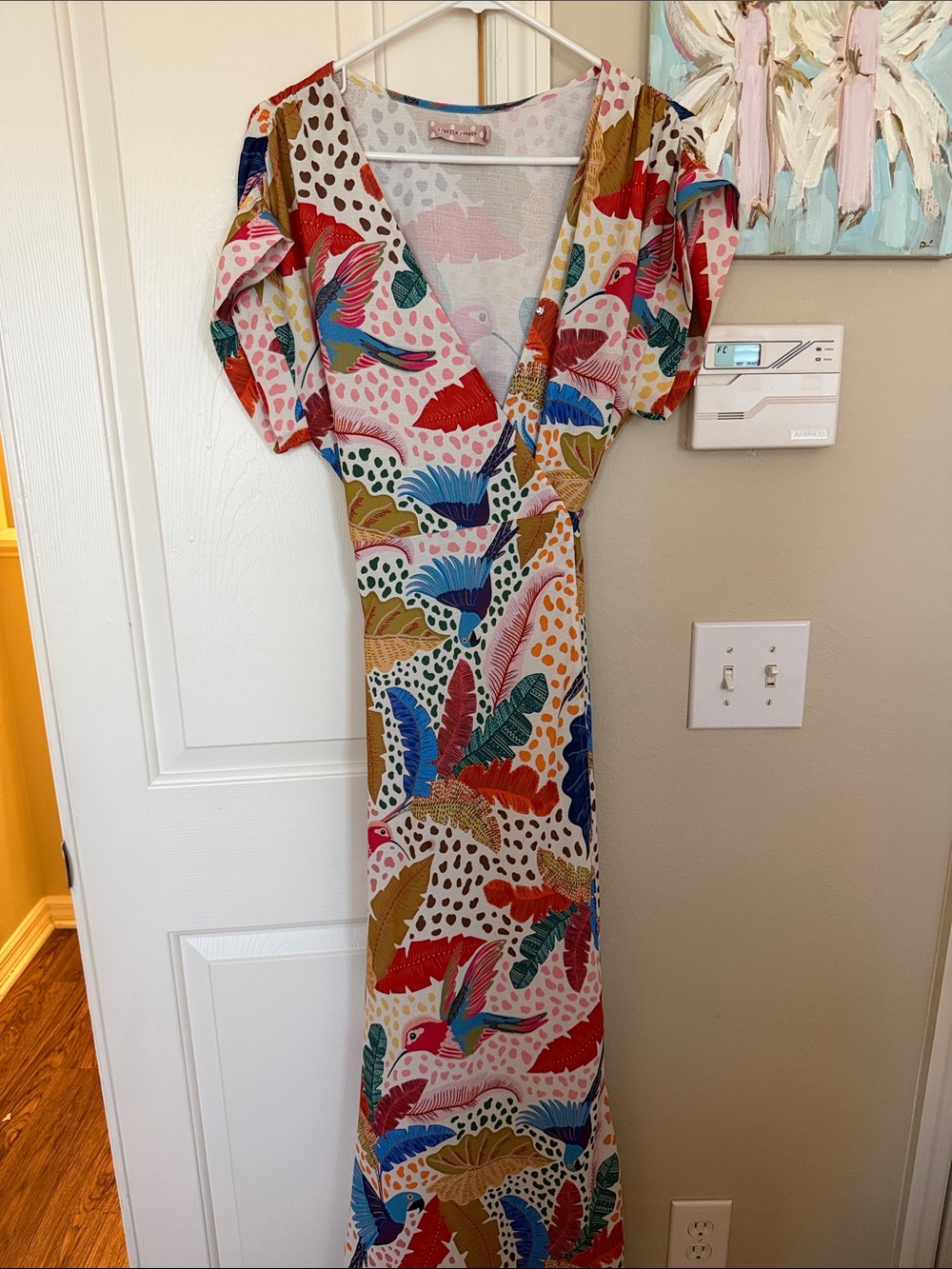 Traffic People Multicolor Floral Print Wrap Maxi Dress